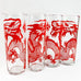 Vintage Red Dragon Orchid Asian Glasses