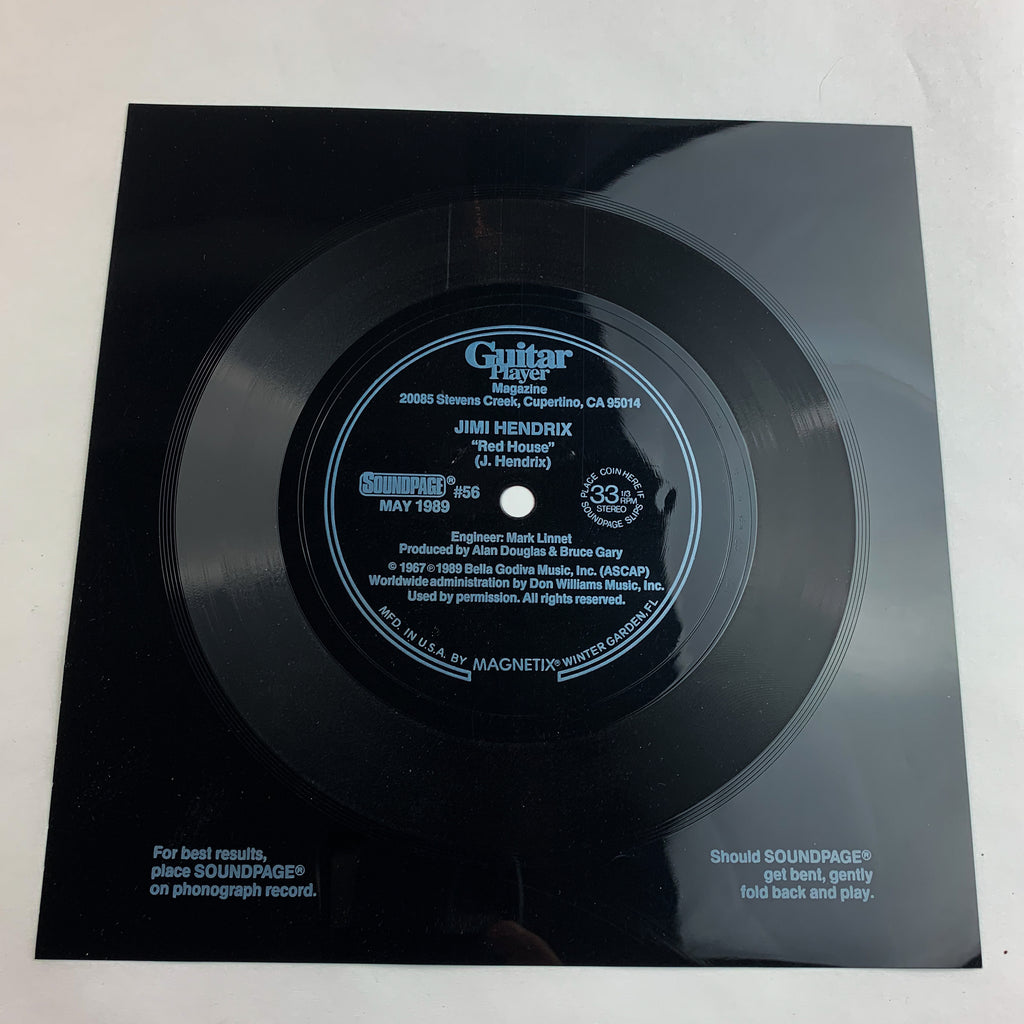 Jimi Hendrix Red House 33 1/3 RPM Flexi-disc Soundsheet
