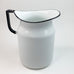 US Quality White And Black Trim Enameled Ware 4 qt. Pitcher. US Stamping Co