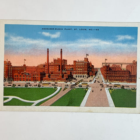 Anheuser-Busch Beer Plant St. Louis Missouri MO Postcard