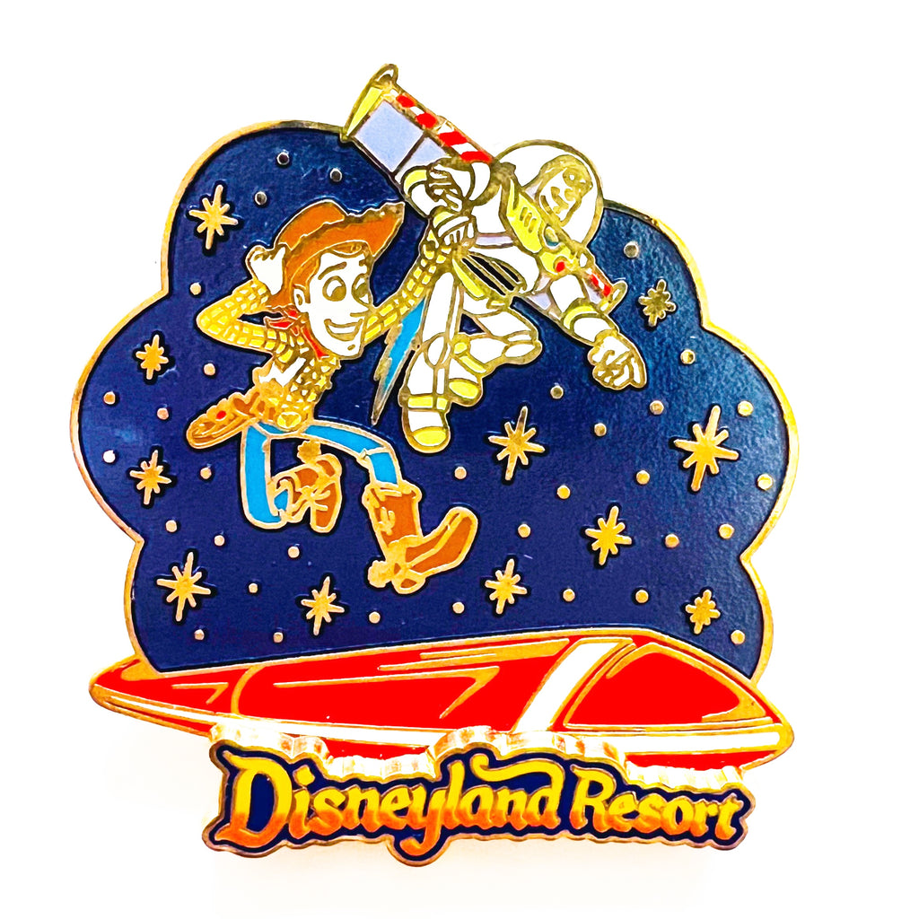 Disney DLR Disneyland Resort Buzz & Woody Red Monorail Pin