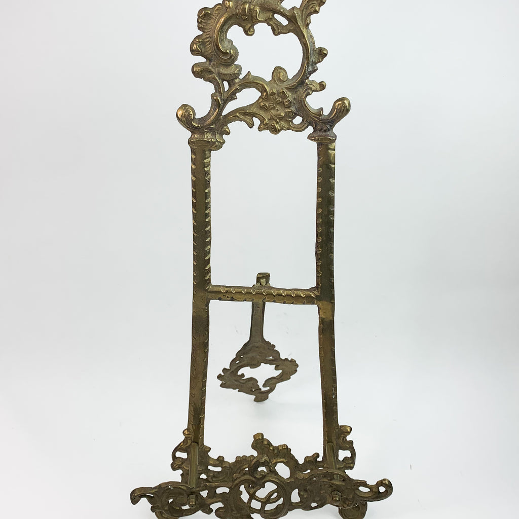 Vintage Ornate Brass Art Picture Book Stand Antique Display