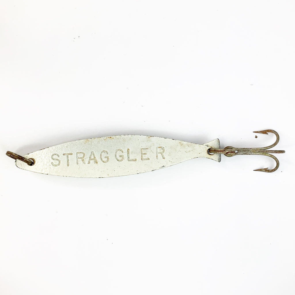 Vintage Metal Saltwater Fishing Straggler Yellow / Green Lure