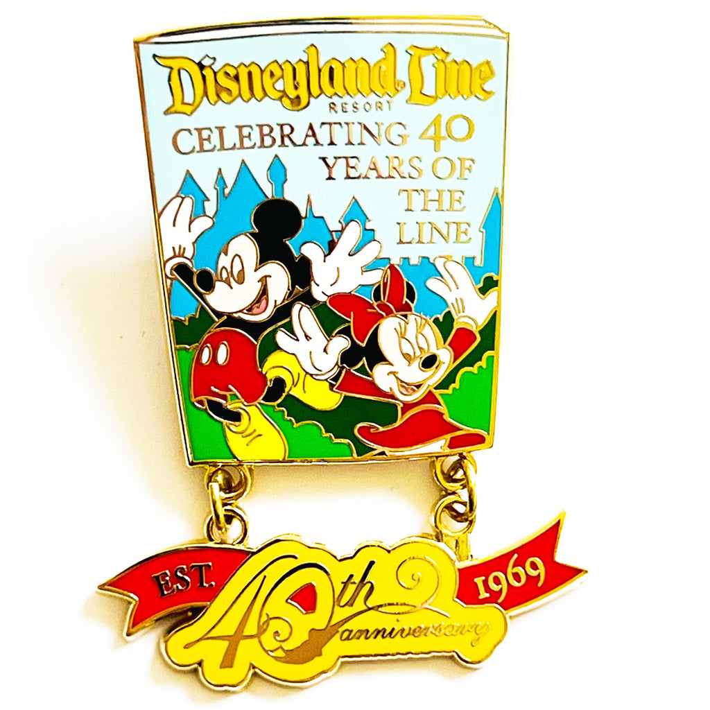 Disneyland Line DLR Celebrating 40 Years of the Line 40th Anniversary Dangle Pin