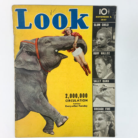 Vintage 1937 November 9 Look Magazine Great Photos and Ads