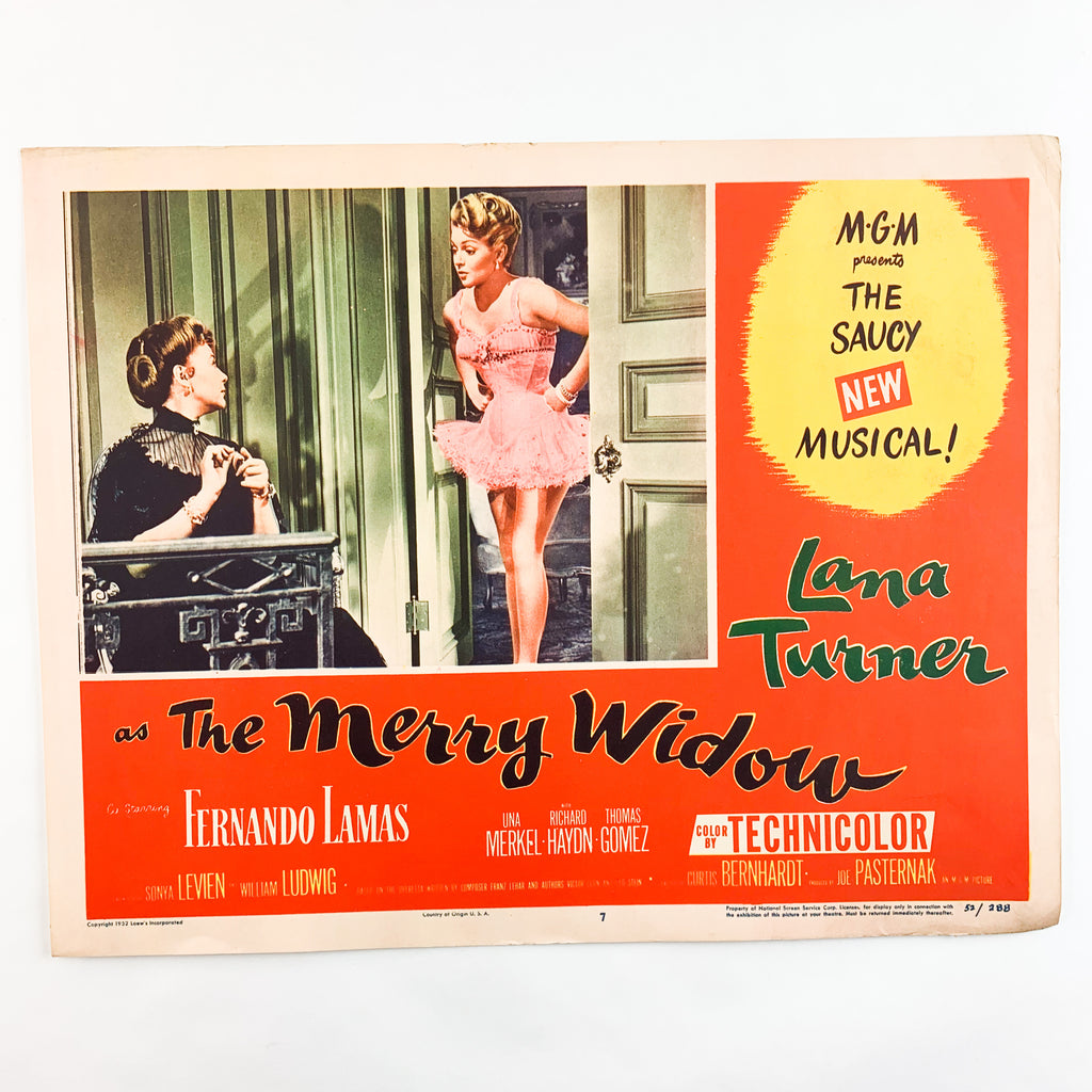 Vintage The Merry Widow MGM The Saucy Musical Lana Turner Lobby Card #7