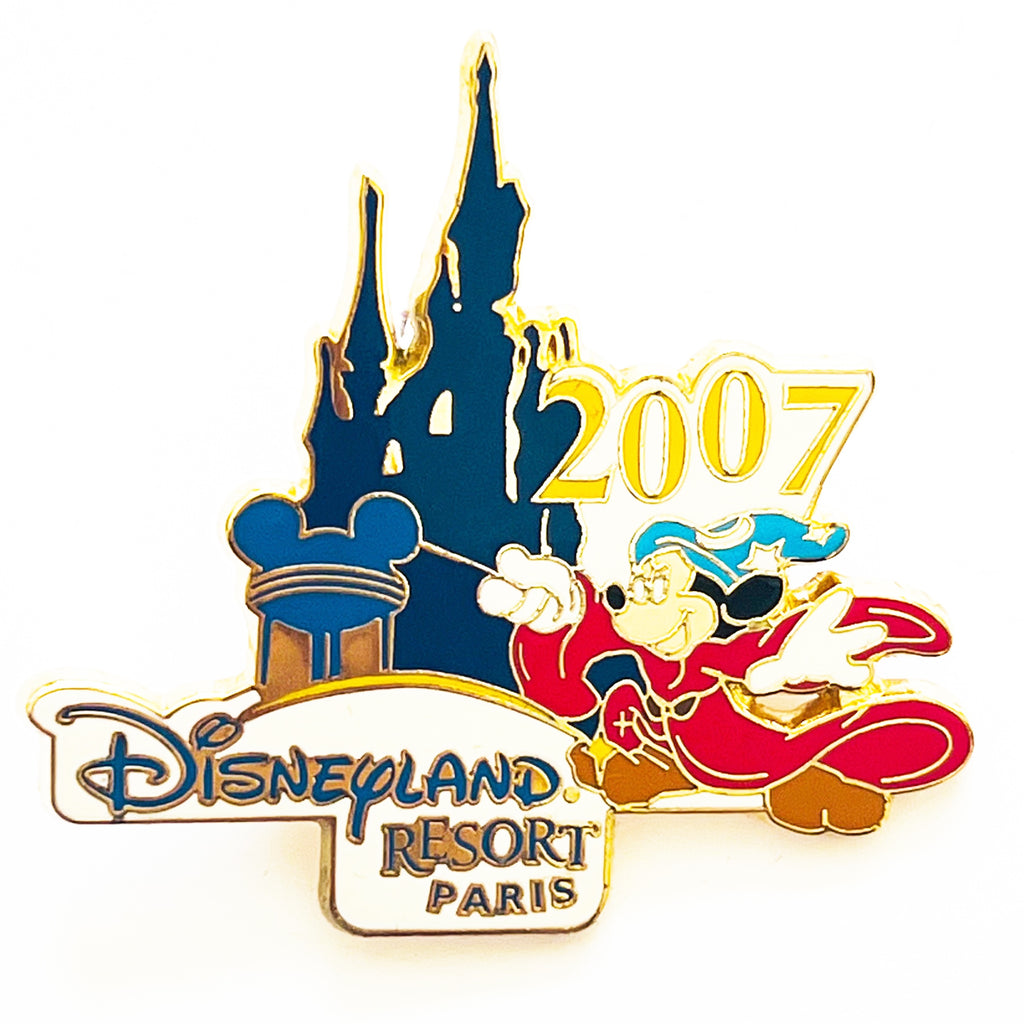 Disney Sorcerer Mickey Mouse Castle DISNEYLAND RESORT PARIS 2007 Pin
