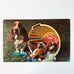 Basset Hound Mom Cute Litter of Puppies in Laundry Basket Postcard