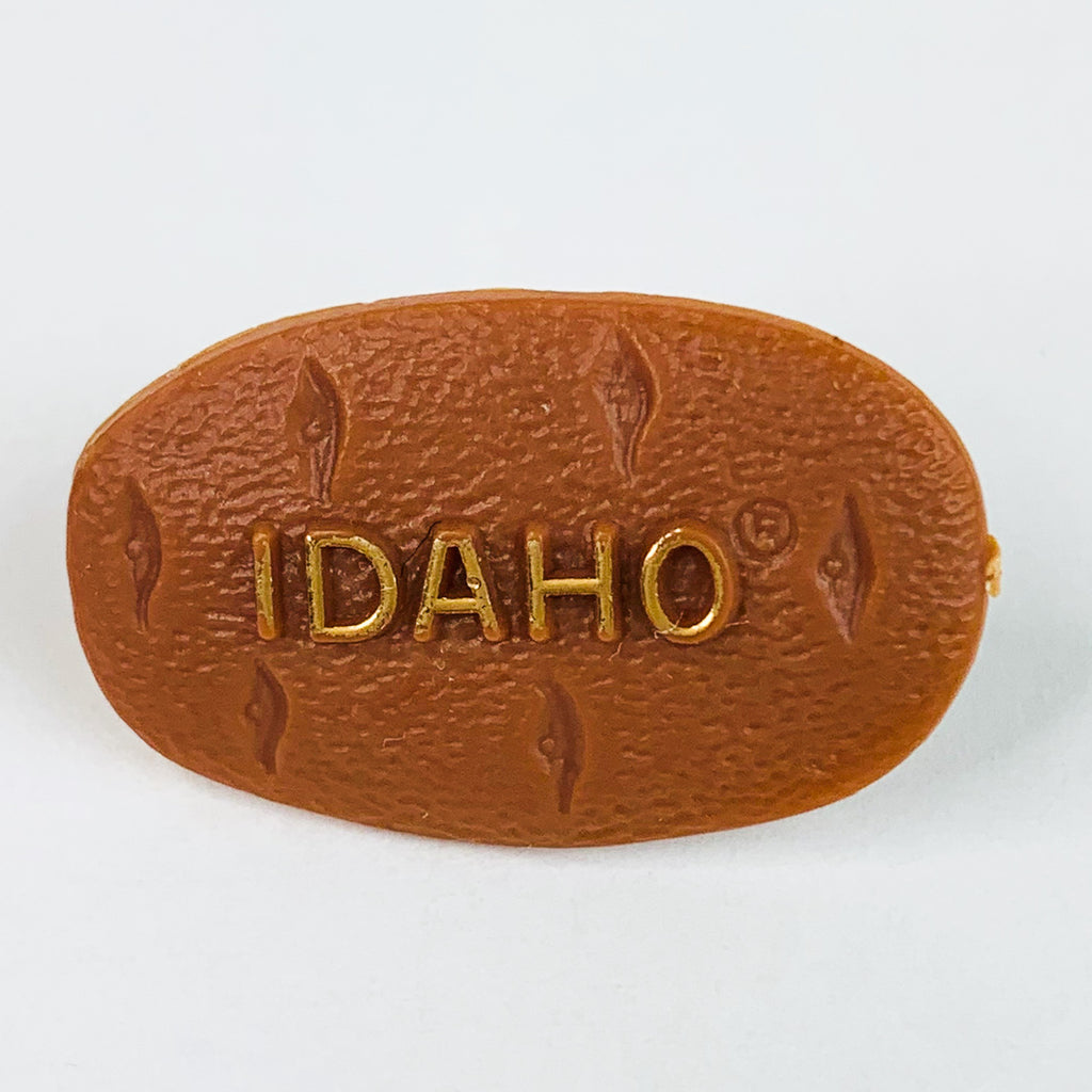 Vintage Idaho Potato Spud Plastic Lapel Pin