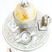 Vintage Mico Art Deco Chrome and Alabaster Slag Glass Ashtray Stand