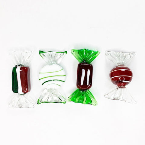 Vintage Art Glass Hand Blown Candy Candies