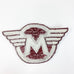 Vintage Letter M Wing Iron On Patch