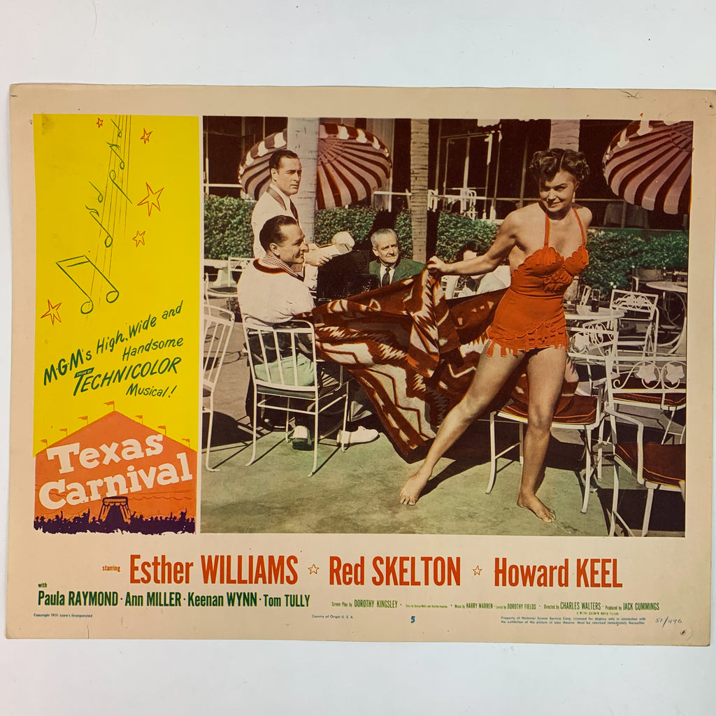 Texas Carnival 1951 MGM Musicals Esther Williams Red Skelton Lobby Card