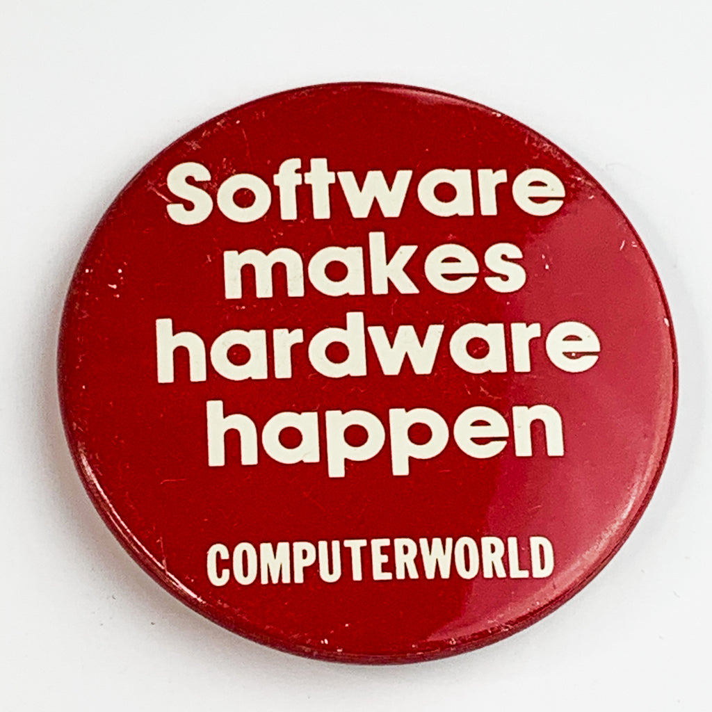 Vintage ComputerWorld Computer Technology Pinback Button Pin