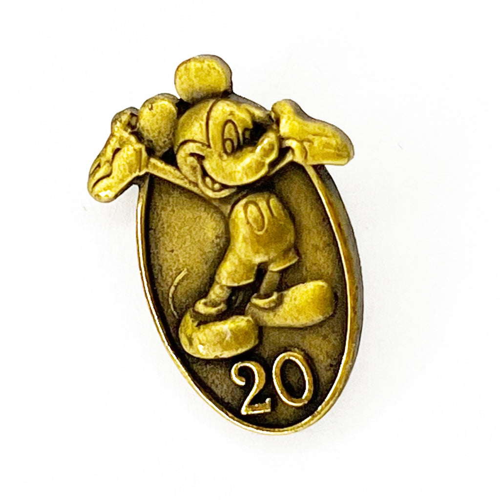 Disney 20 Year Anniversary Award Cast Member Mickey Mouse Pin