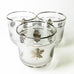 Vintage Libbey Glass Company Silver Leaf Rock Glasses