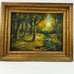 Antique Oil on Canvas Forest Landscape Signed Art