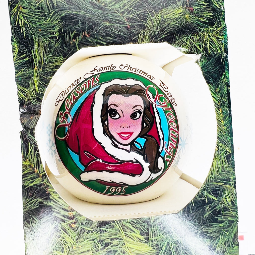 Disney Family Holiday Party Belle Satin 1995 Cast Member Exclusive Ornament
