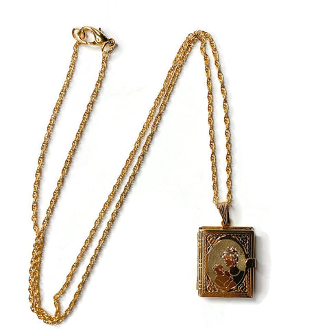 Vintage Photo Pendent Locket Chain Necklace