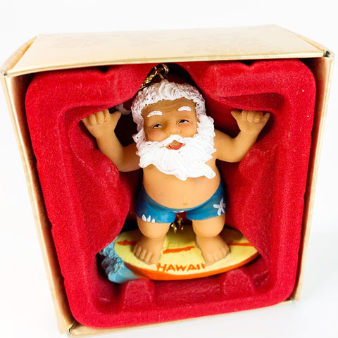 Hawaii Mele Kalikimaska Santa Christmas Ornament