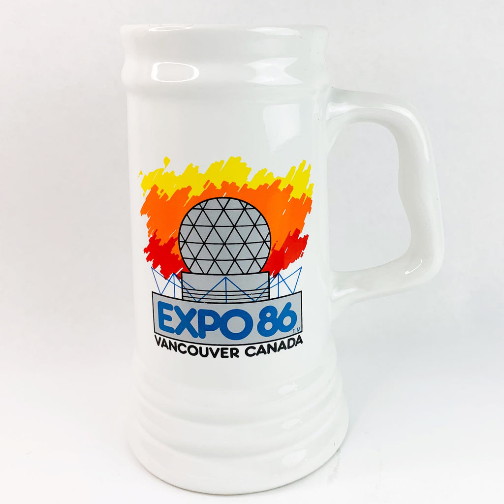 Vintage Expo 86 Beer Mug Stein Souvenir Cup