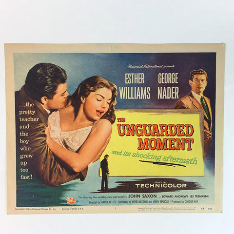 The Unguarded Moment 1956 Esther Williams George Nader Lobby Card