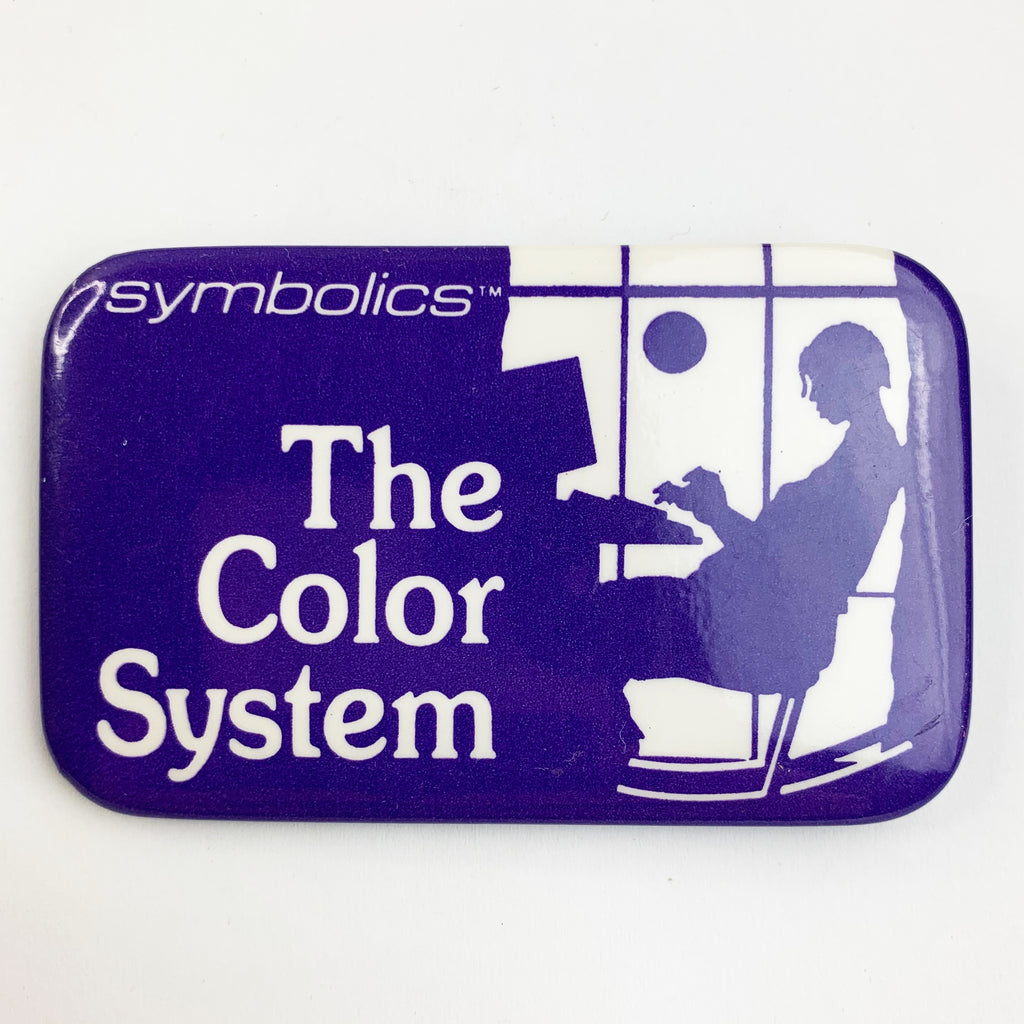 The Color System Symbolicsa Pinback Button Advertising Pin