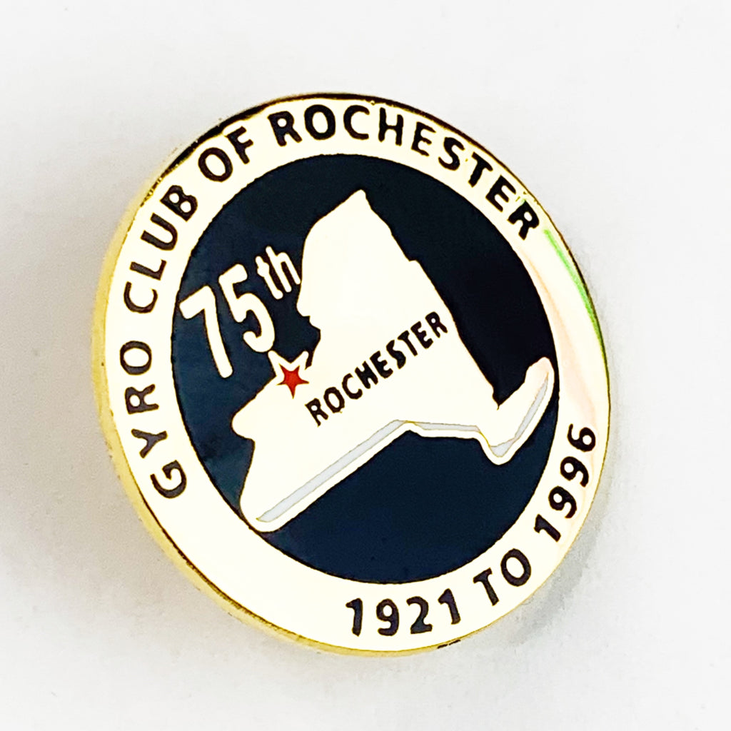Gyro Club of Rochester New York 75th 1921 to 1996 Lapel Hat Pin