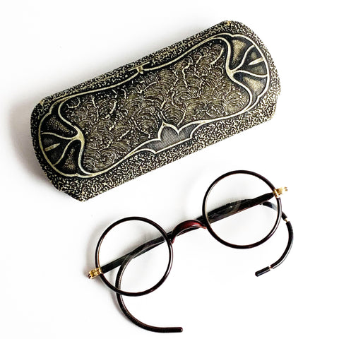 Vintage Antique Shuron Round Lens Wired Eyeglasses