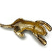 Vintage Rhinestone Tiger Brooch Gold Plated Pin