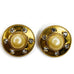 Vintage Round Faux Pearl and Clear Rhinestones Clip-On Earrings