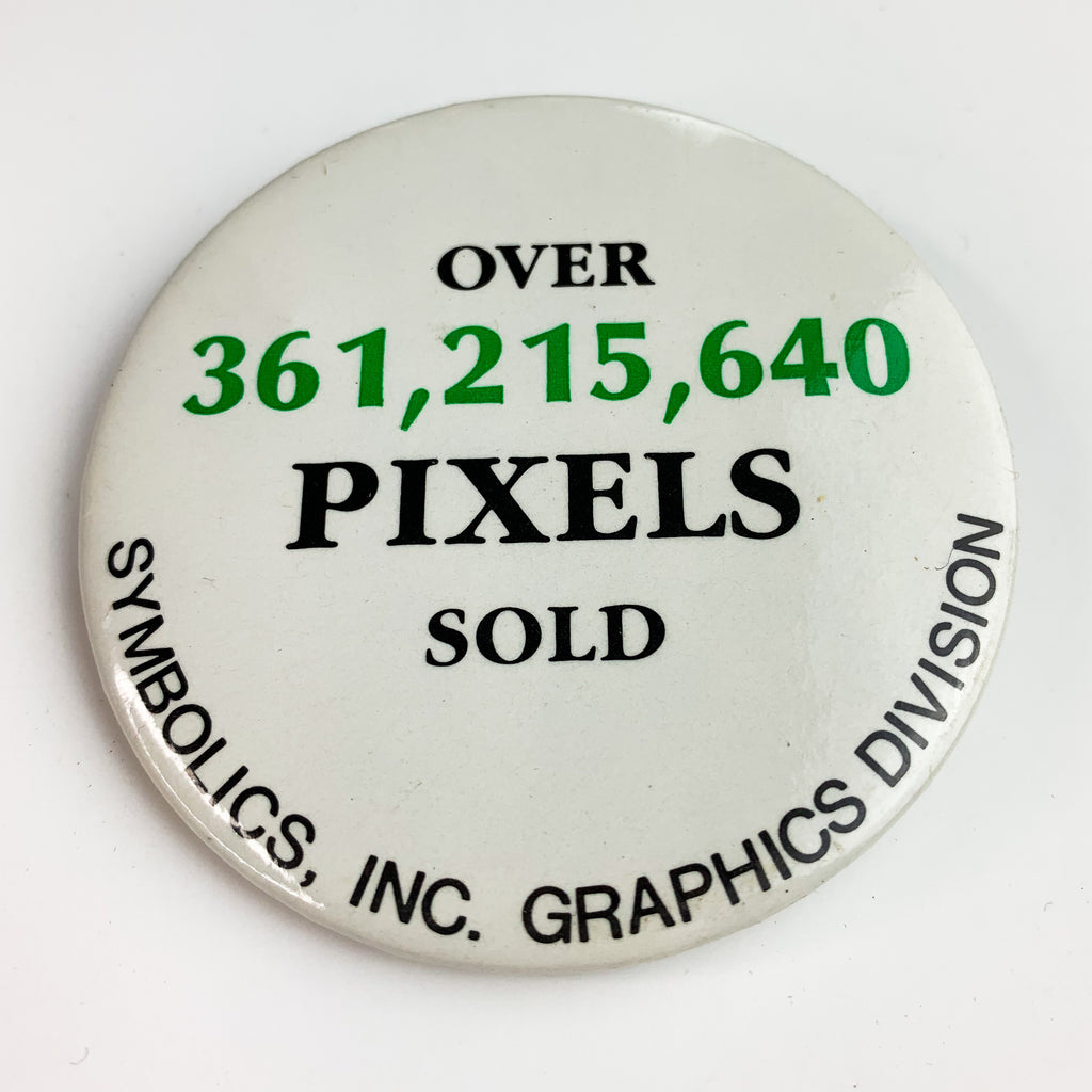 Vintage Symbolics Inc Computer Technology Pinback Button Pin