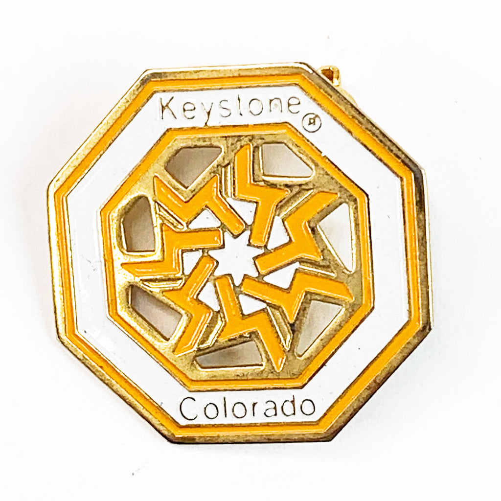 Vintage Keystone Colorado Skiing Ski Souvenir Lapel Pin