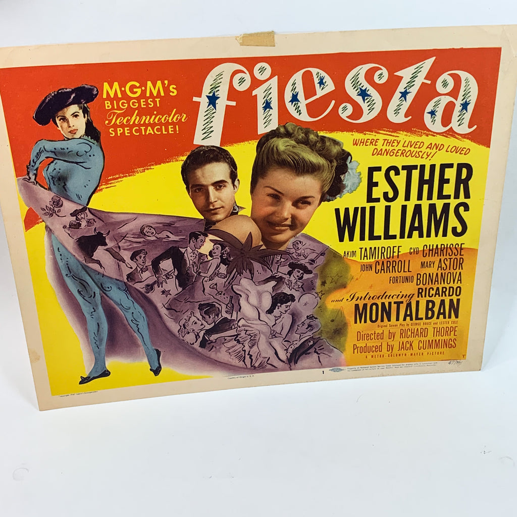 Fiesta 1947 MGM Technicolor Esther Williams Richard Montalban 11X14 Lobby Card