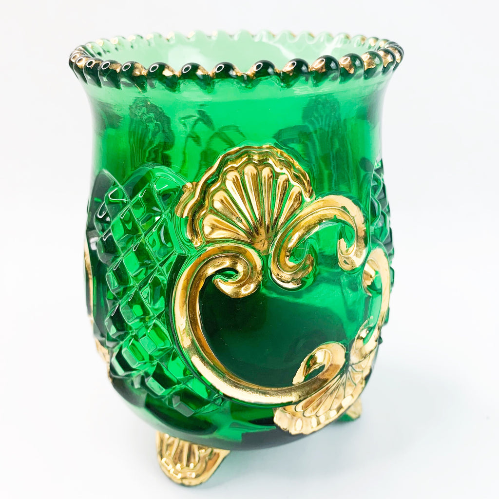 Vintage Riverside Glass Emerald Green Croesus