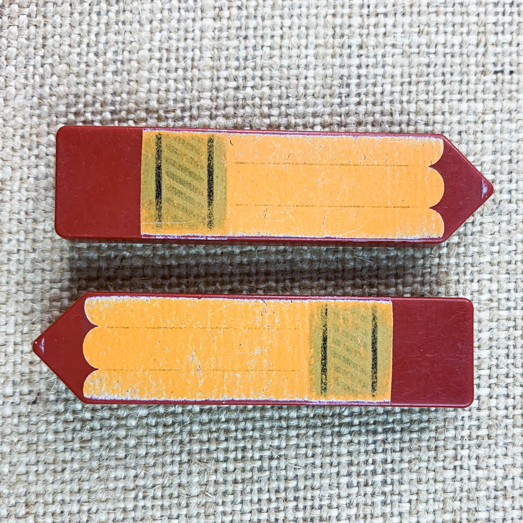 Vintage 1973 Avon School Days Pencil Barrettes
