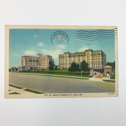 Vintage St. Mary's Hospital St. Louis Missouri Posted Postcard