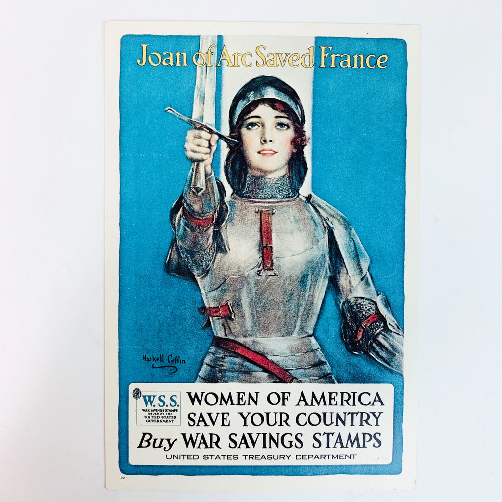 Joan of Arc World War l Women of America Save Your Country Postcard