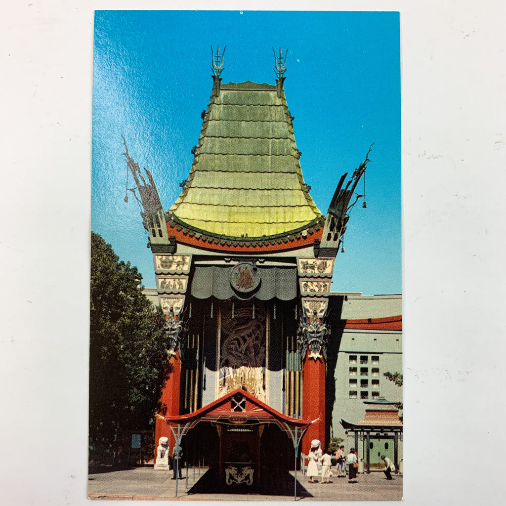 Vintage Grauman's Chinese Theatre Hollywood California Postcard