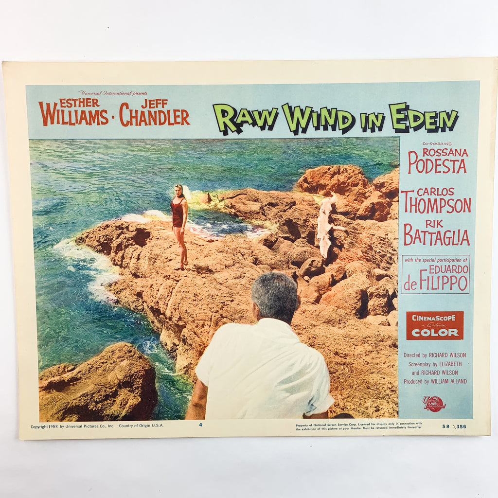 Raw Wind in Eden 1958 CinemaScope Esther Williams Jeff Chandler #4 Lobby Card