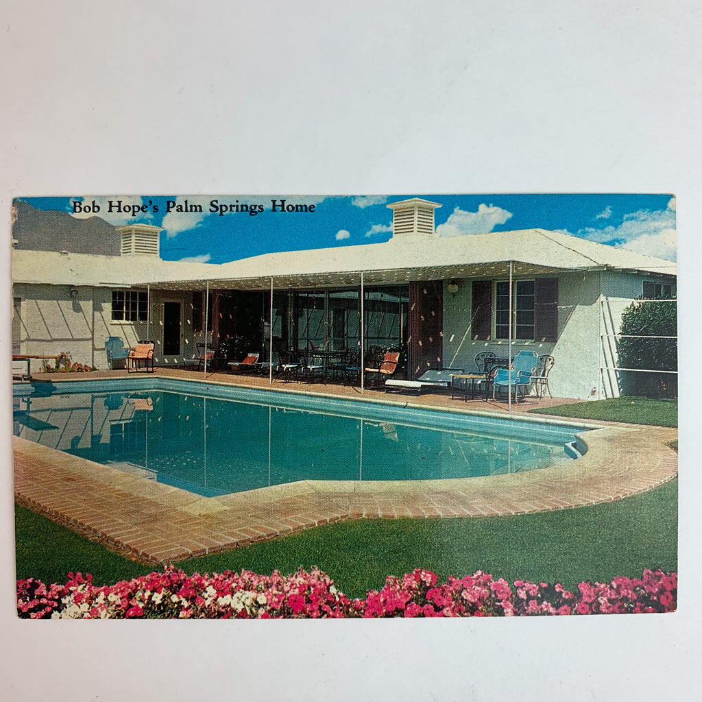 Bob Hope Home Swimming Pool Palm Springs California CA Postcard