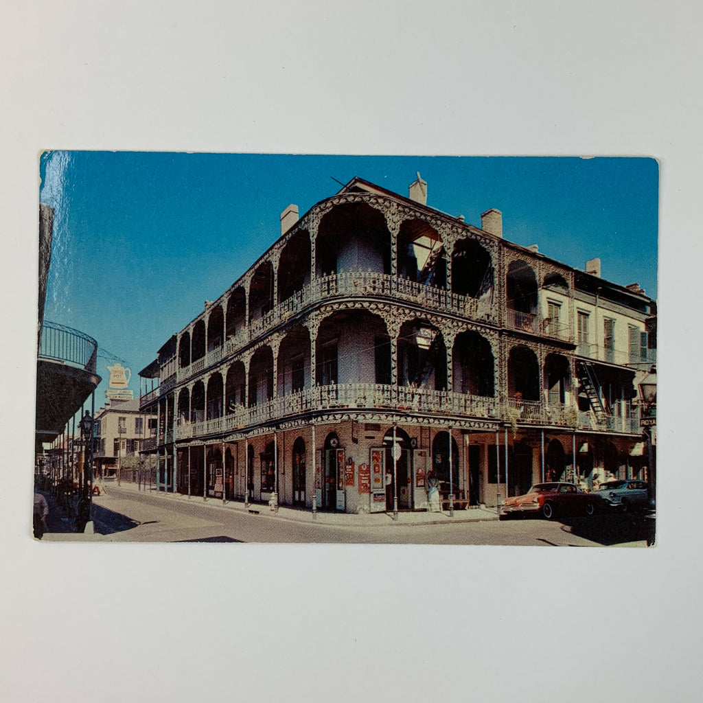 New Orleans Lace Balconies Lousisana Street Scene Postcard