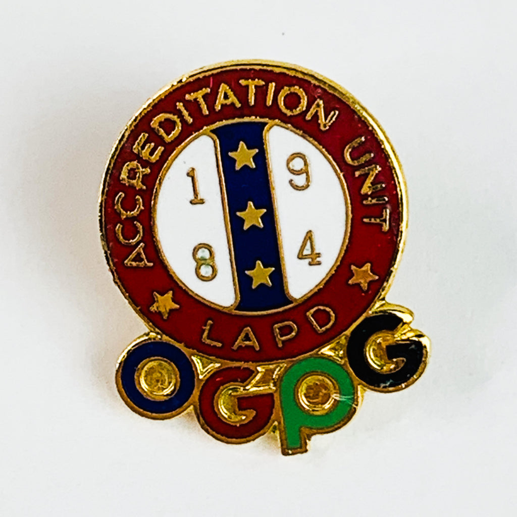 Vintage 1984 LAPD OGPG Accreditation Unit 1984 Lapel Pin