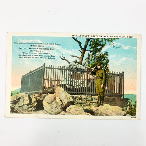 Buffalo Bill's Grave On Lookout Mountain Colorado Postcard