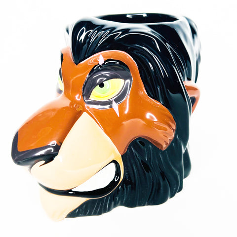Vintage Applause Walt Disney The Lion King Ceramic Figural Character Scar Mug