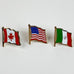America Canada Mexico Flag Patriotic United States Lapel Lot 3 Pin