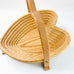 Vintage Folding Collapsible Wood Heart Basket
