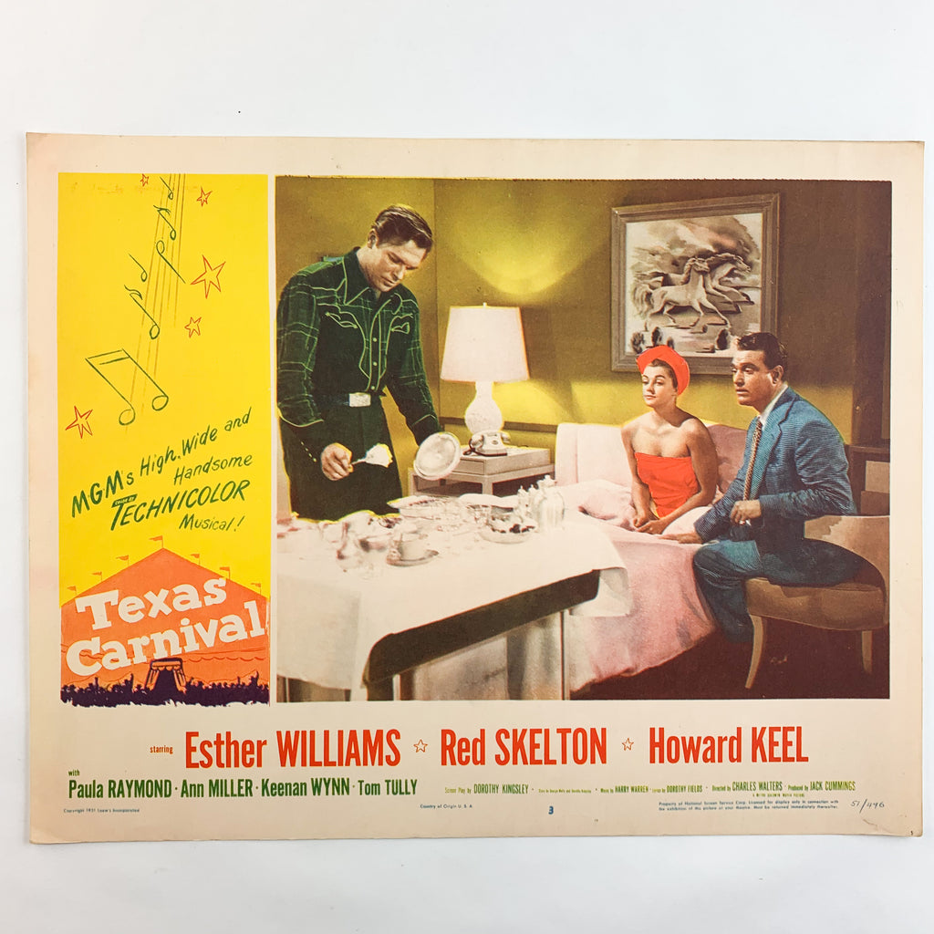 Texas Carnival 1951 MGM Musicals Esther Williams Red Skelton Lobby Card #3