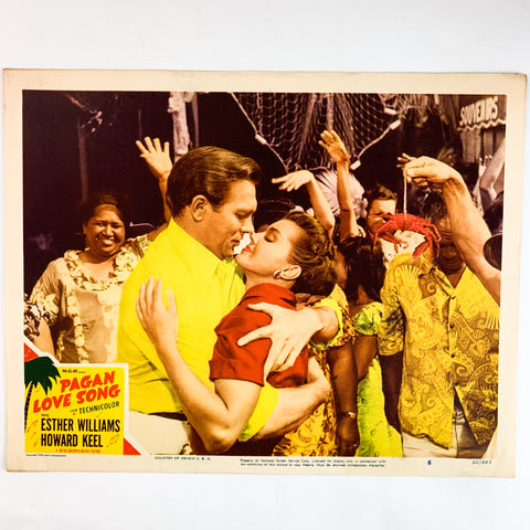 1950 Pagan Love Song MGM Technicolor Esther Willians Howard Keel Lobby Card #6