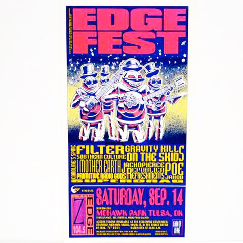 Edge Fest Poster 1996 Vintage Concert Tour